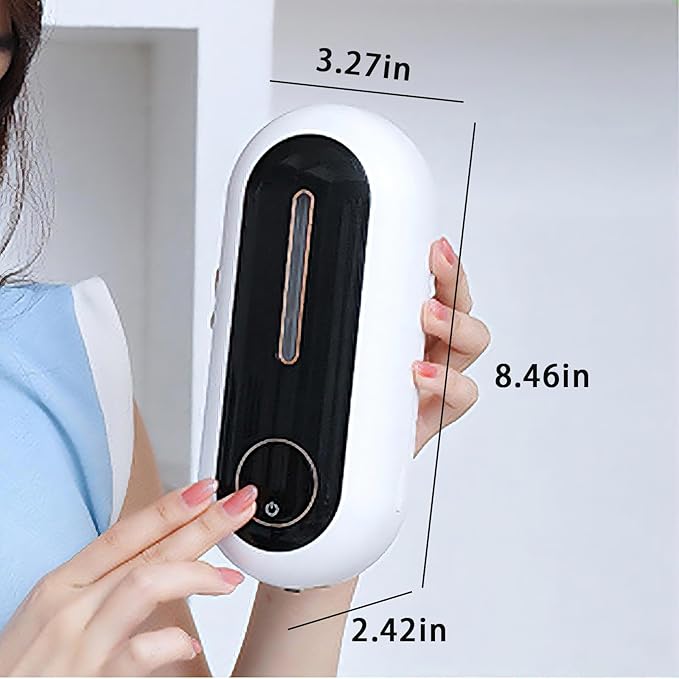 Automatic Soap Dispenser, Smart Foam Soap Dispenser with Temperature Display & Long-Last Battery, 450ML Large Capacity, 3 Modes for Kitchen Sink and Bathroom, Wall-Mounted Hand Soap Dispenser (Blue)