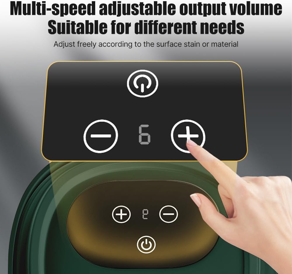 Irishom Pressurized Handheld Steam Cleaner with 3 Brushes and Extended Rod, Deep Cleaning Steamer with 6 Gear Adjustable Digital Touch Screen 1500ml Water Tank