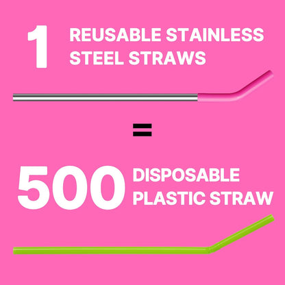 Metal Straws Reusable for 40oz Tumblers,Stainless Steel Replacement Straight Straws with Silicone Tips for 40oz Stanley Cup, Simple Modern