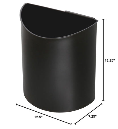 Safco Deskside Small Trash Can Recycling Bin Combo, 3 Gallon, For Kitchen, Office, Indoor Use, Black/Blue