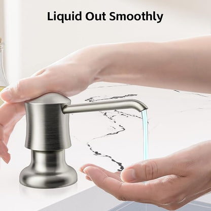 Samodra Sink Soap Dispenser and Extension Tube Kit, ABS Pump Head Bronzed Built in Design with 47” Extension Tube to Soap Bottle, No More Messy Refills(No Bottle)