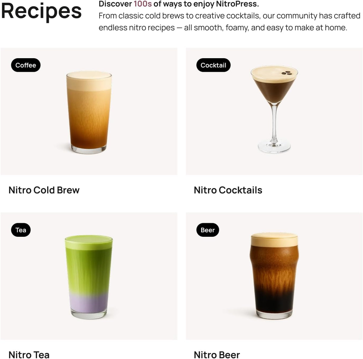 NitroPress Nitro Cold Brew Maker and Dispenser, At-Home Nitro Coffee Maker