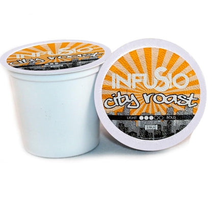 InfuSio Coffee Pods 96 Count City Roast Medium Roast Single Serve Coffee pods for Keurig K Cups Brewers