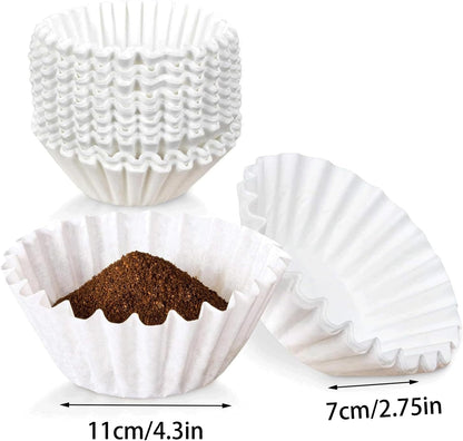 300pcs 12-Cup Commercial Coffee Filters (4 ¼ Inch base, 2 ¾ Inch Walls, 9 ¾ Inch Laying Flat) Large Coffee Filters Premium Paper with 12-Cup Home &