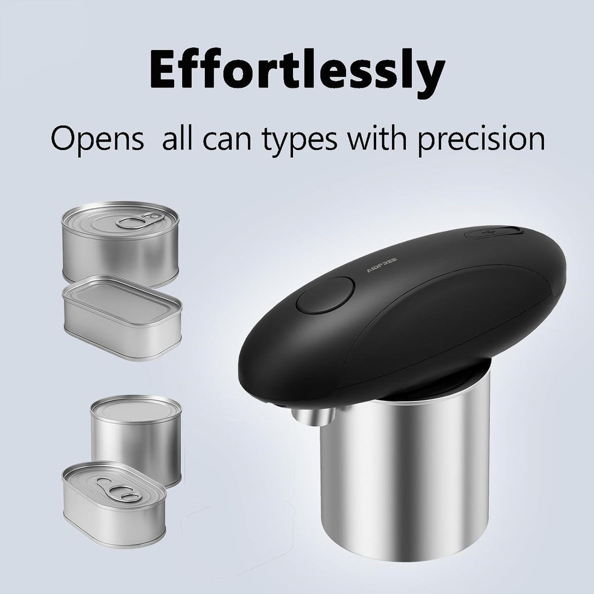 Automatic Electric Can Opener for Seniors for Kitchen:Anyone can Hands Free,One Touch Opener,Durable Blades,Rechargeable, Smooth Edge
