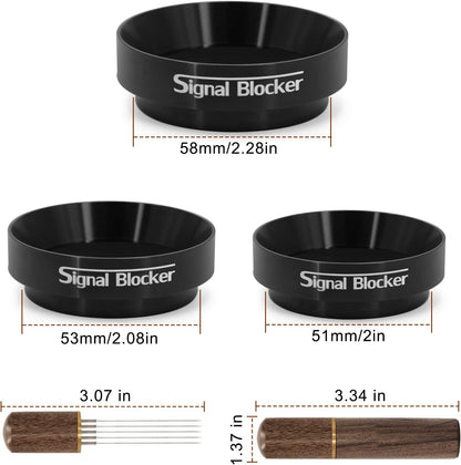 54mm Espresso Dosing Funnel: Coffee Dosing Funnel for Breville - 54mm Portafilter Funnel Magnetic Coffee Dosing Ring Aluminium Metal | Espresso Machine Accessories Bundle Including Espresso WDT Tool