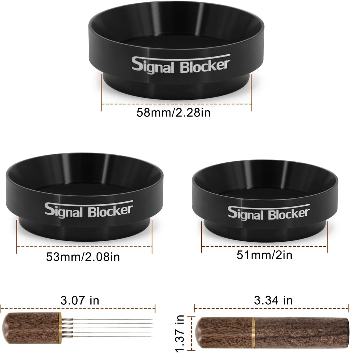 51mm Espresso Dosing Funnel: 51mm Portafilter Funnel Magnetic Coffee Dosing Ring Aluminium Metal