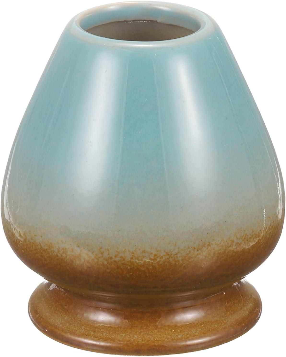HARFINGTON Ceramic Chasen Stand 70mm Matcha Whisk Holder Teas Set Whisks Stand Traditional Matcha Tea Chasen Holder Tea Set Accessories for Tea Tasting, Brown/Blue