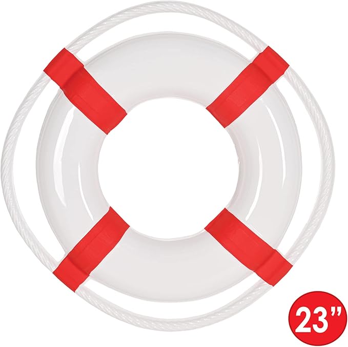 Beistle 24 Piece Novelty Plastic Life Preservers Nautical Decorations Beach Theme Summer Luau Party Supplies