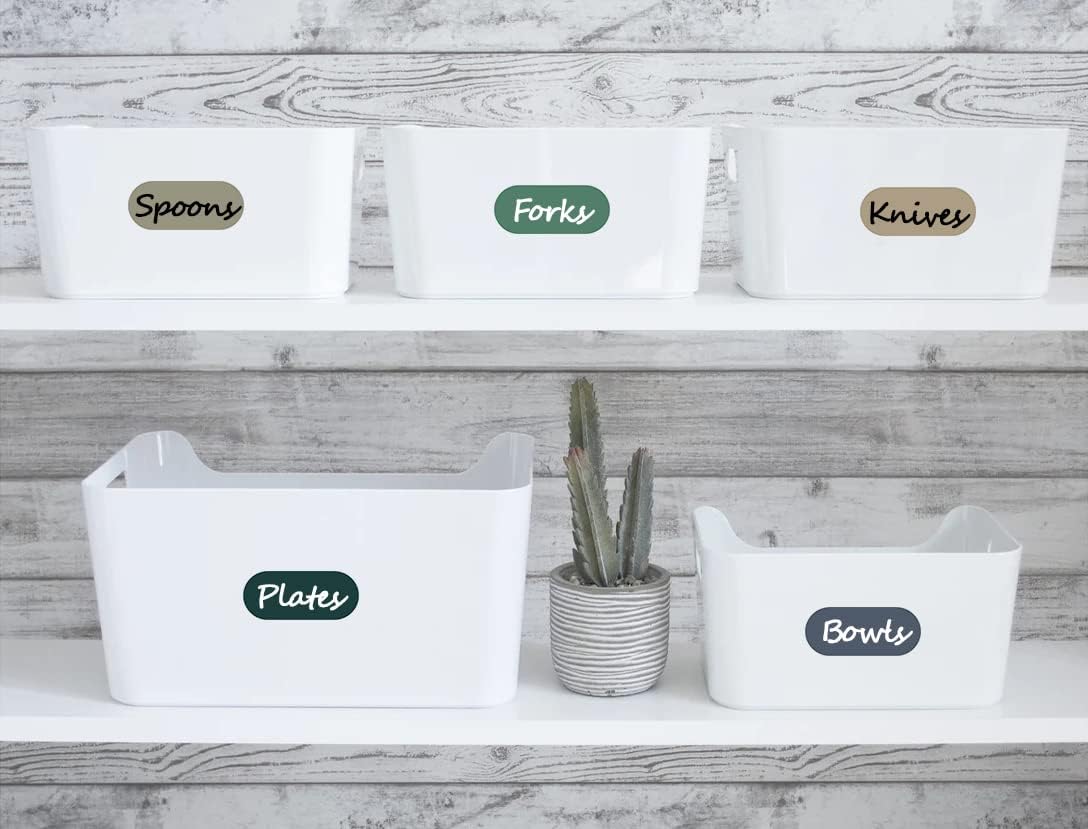 180Pcs Removable Labels for Jars Waterproof Self Adhesive Kitchen Label Stickers for Food Storage Containers, Home and Pantry Organization