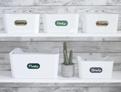 180Pcs Removable Labels for Jars Waterproof Self Adhesive Kitchen Label Stickers for Food Storage Containers, Home and Pantry Organization