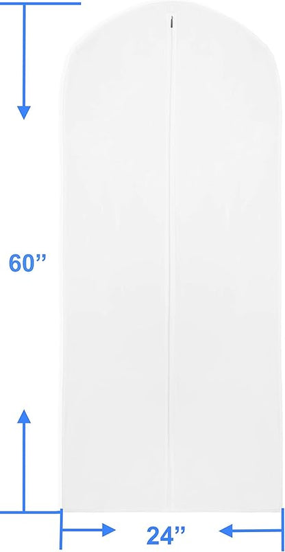 Simple Houseware 60-Inch Clear Garment Bags with Zipper for Suits, Dresses, Costumes, Uniforms - 6 Pack