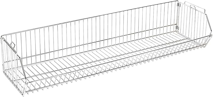 Quantum Storage Systems 204812BC Modular Stacking Basket, Chrome Finish, 20" W x 48" L x 12" H