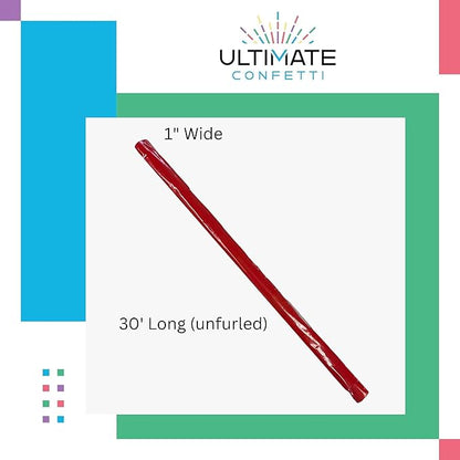 Ultimate Confetti - Maroon Tissue Paper Streamers - 20 Rolls (1" x 30')