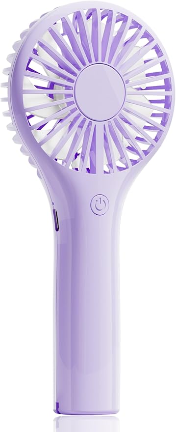 Edvision Portable Mini Fan - Powerful Personal Handheld Fan with 3 Speeds, Cute and Small, USB Rechargeable for Travel/Lash/Makeup/Outdoor/Home,Purple