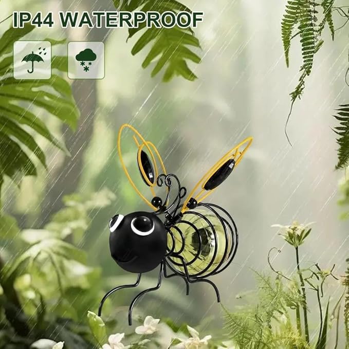 Solar Bees Lights Outdoor, Hanging Bee Solar Garden Light,2025 New Solars Bees Simulation Lights, Waterproof Bumble Bees Solars Light for Party Festivals Garden Decor Birthday Gifts (3pcs)