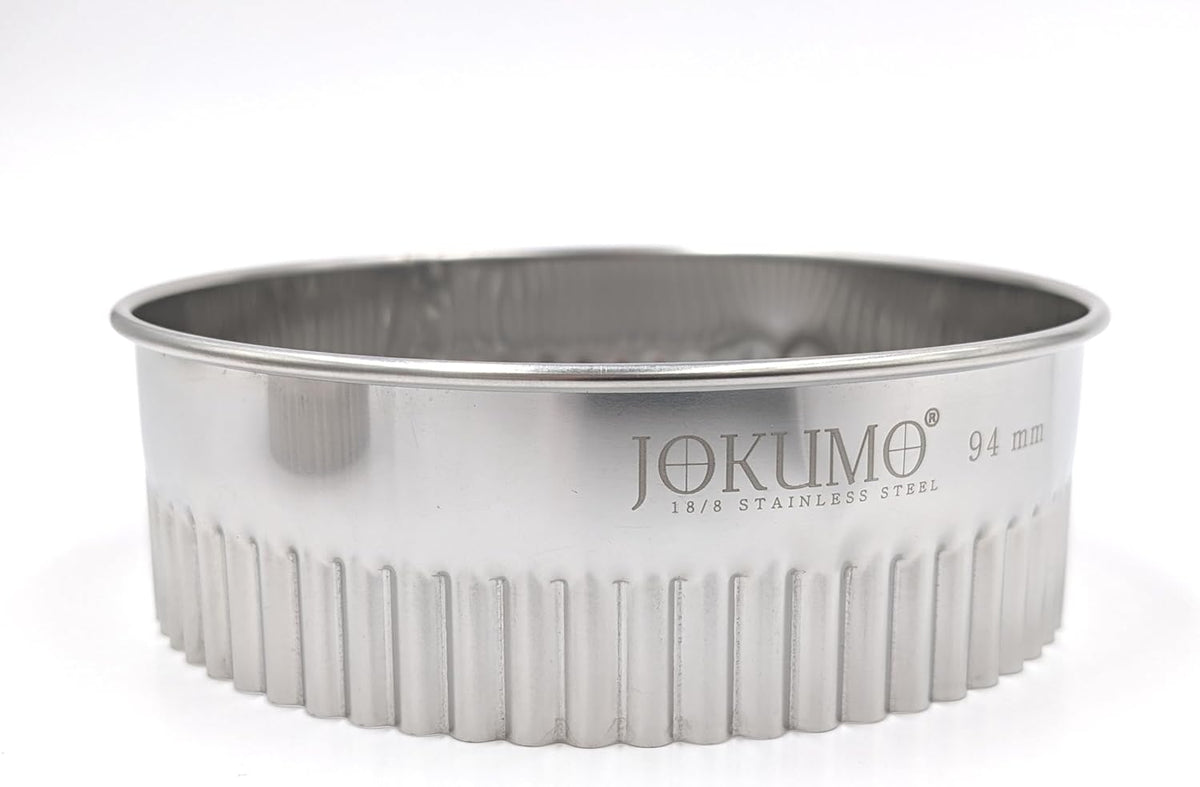 11 Piece Graduated Sizes Fluted Edge Round Pastry/Cookie Cutter Set Heavy Duty 18/8 304 Stainless Steel