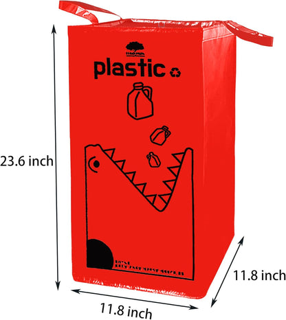 Recycling Bags,Separate Recycling Waste Bin Bags for Kitchen Home, Trash and Recycle Bin Combo,Reusable Waterproof,42 Gallon, Pack of 3 Recycling Bins