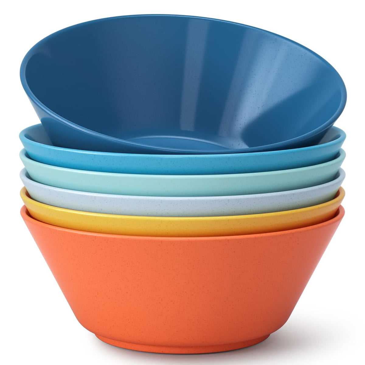 Homestockplus 50 Oz Large Cereal Bowls, Unbreakable Salad Bowl Set of 6, Sturdy and Stackable Serving Bowls