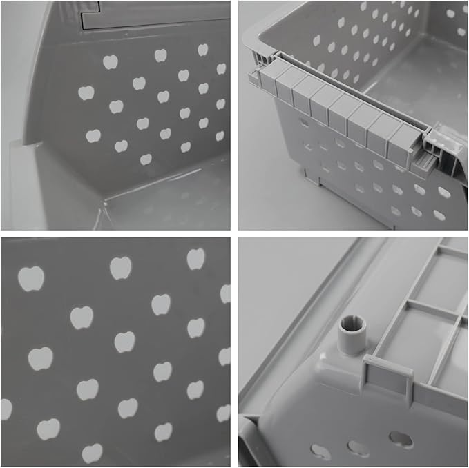 3-pack Stackable Storage Baskets, Plastic Stacking Organizer Bins