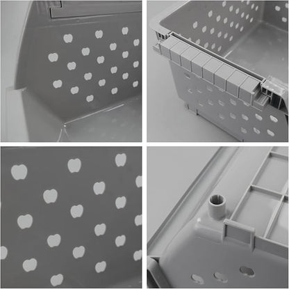 3-pack Stackable Storage Baskets, Plastic Stacking Organizer Bins