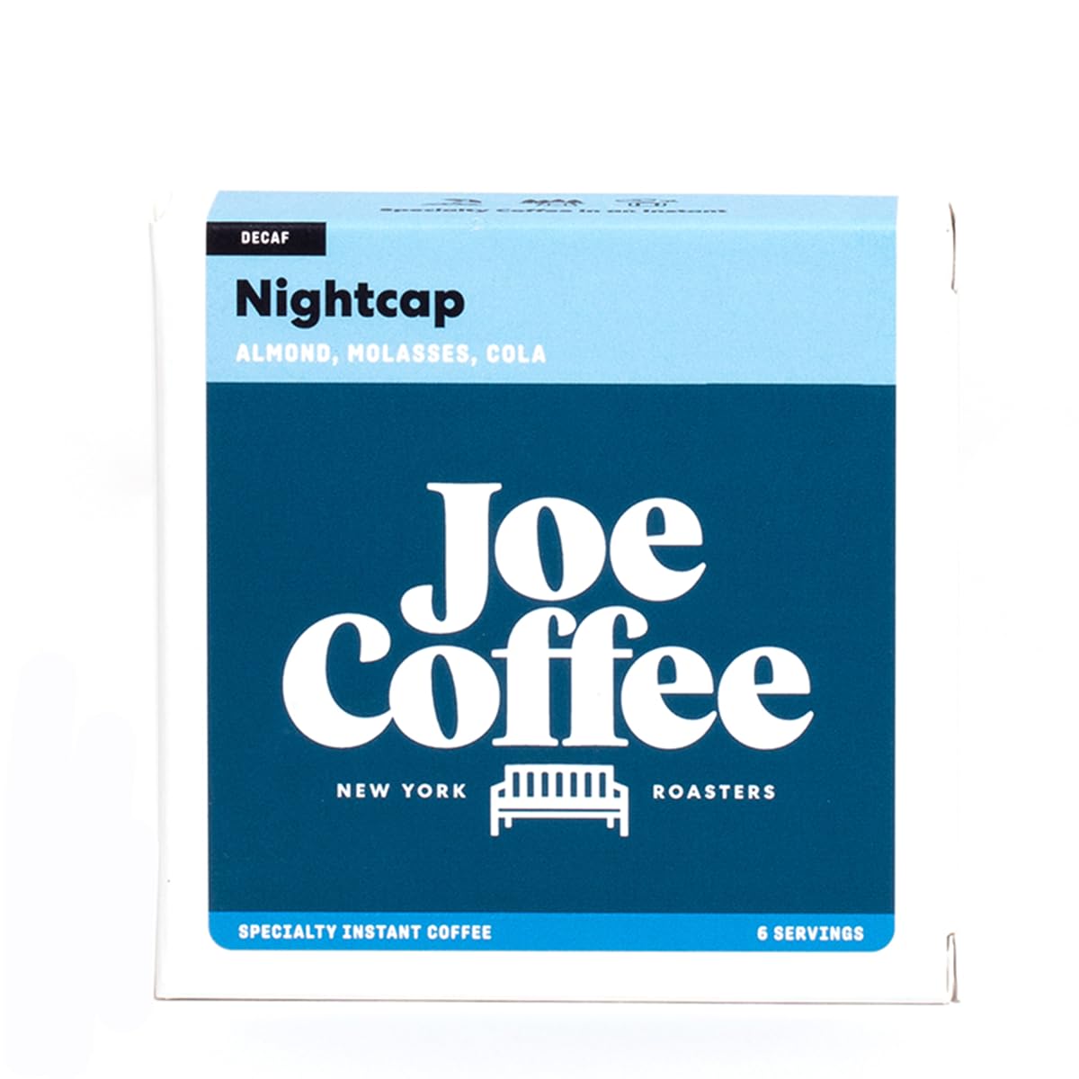 Joe Coffee Company - Nightcap Decaf Specialty Instant Coffee Packets (6 Sachets), NYC Roaster, Kosher, Climate-Friendly