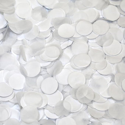 Ultimate Confetti, White Biodegradable Confetti Circles - Flame-Resistant and Slow-Falling Tissue Paper Confetti for Cannon and Launcher use – Best for Celebrations - 1 lb, 16 oz