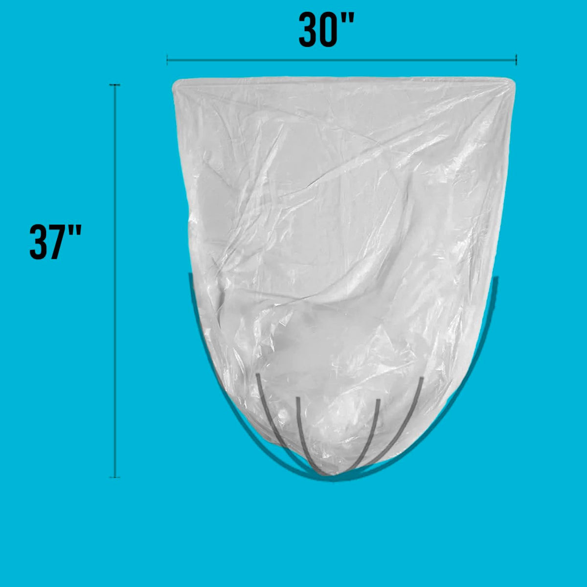 16-18-20-30 Gallon Trash Bags, 250 Count Bulk, Clear Plastic Recycling Bags, Multi-purpose Garbage Bags Can Liners for Business Home Kitchen Commercial and Industrial