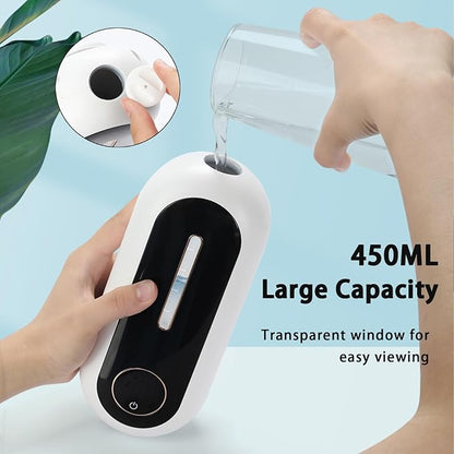 Automatic Soap Dispenser, Smart Wall-Mounted Foam Soap Dispenser with Temperature Display & Long-Last Battery, 450ML Large Capacity, 3 Modes for Kitchen Sink and Bathroom (Blackwhite)