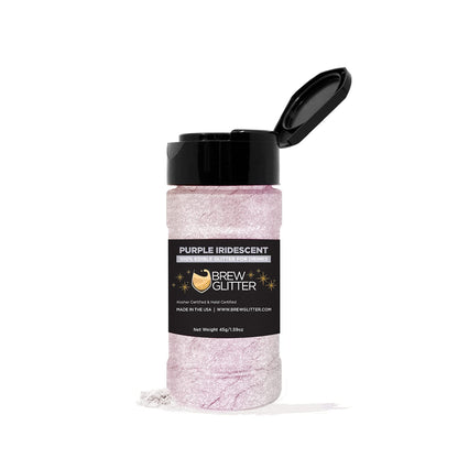 Brew Glitter - Purple Iridescent (45g Shaker 1x Jar), Color Changing Edible Glitter for Drinks, Cocktails, Beer, Garnish & Beverages