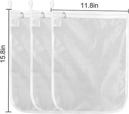 GOGOODA Delicates Laundry Bags, Fine Mesh Wash Bag for Lingerie, Underwear, Bra, Silk, Socks with Hanging Loop