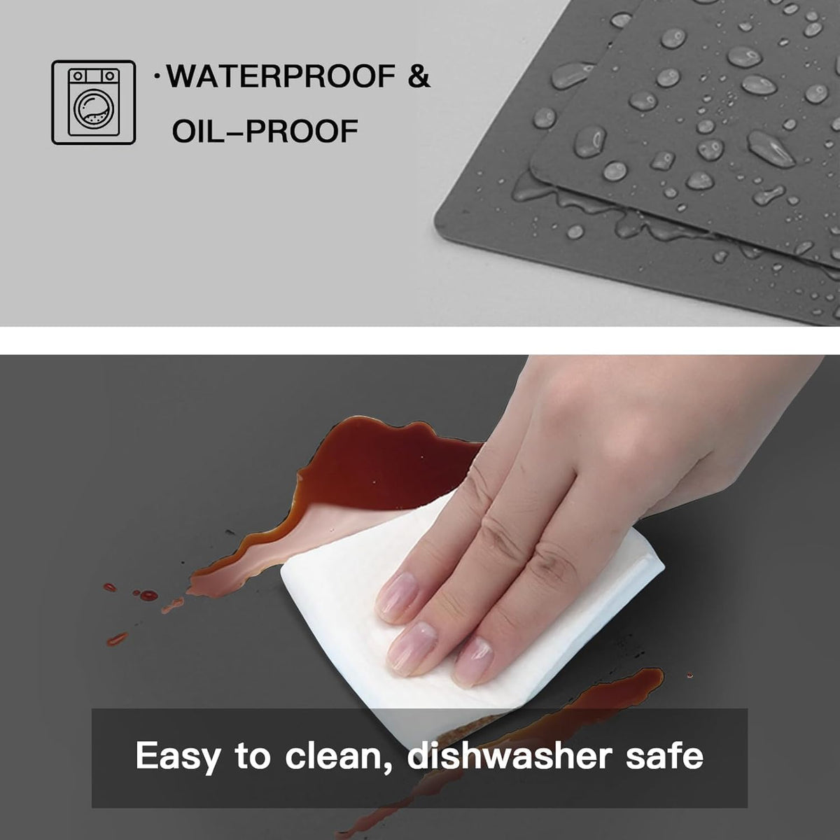 Largest Silicone Counter Mat, 120" x 24" Extra Large Heat Resistant Kitchen Island Protector, Waterproof Thicken Non-Slip Countertop Mat, Multipurpose, Translucent