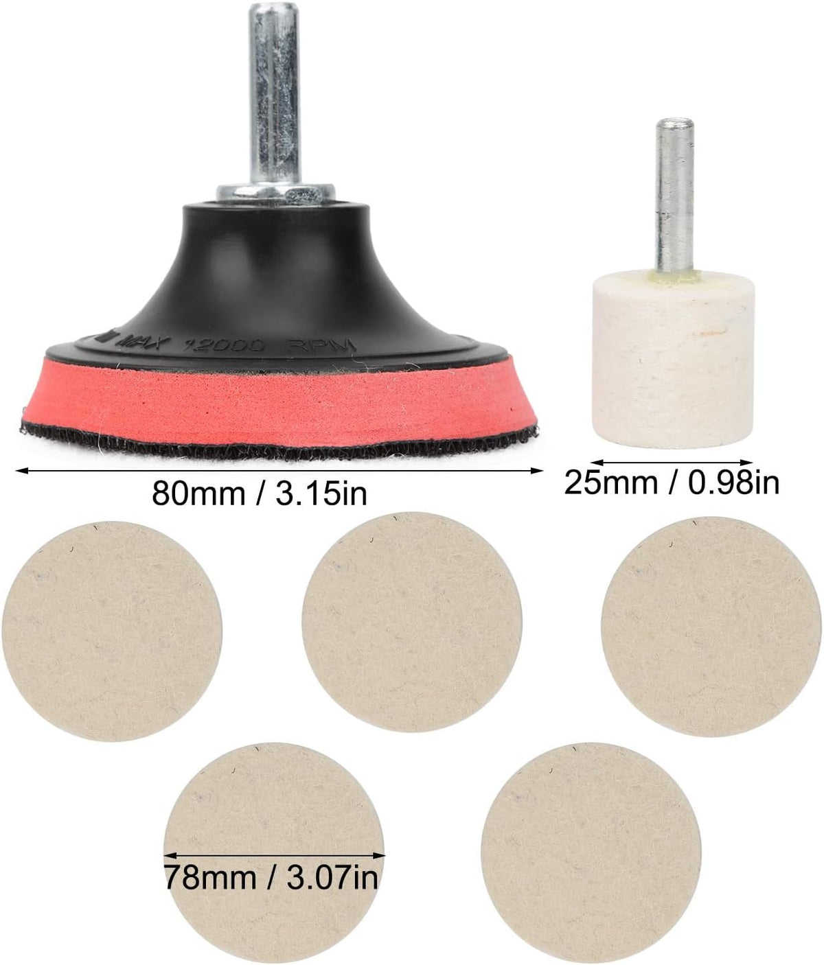 Cerium Oxide Glass Scratch Remover, Windshield Scratch Remover, 100g Cerium Oxide Powder Polishing Kit Wheels Set Polish Pads, Glass Polishing Kit