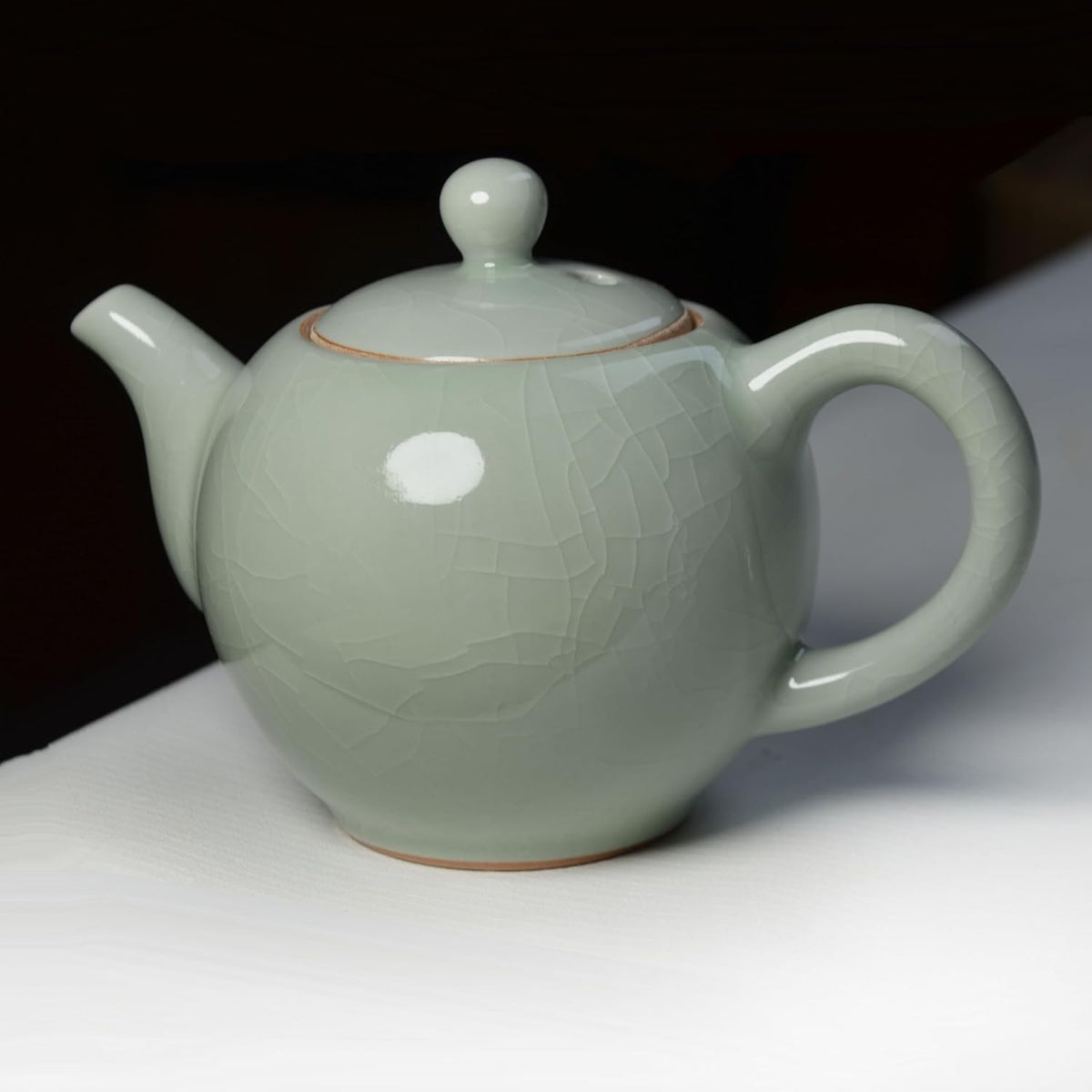 Small Ceramic Teapot, 9oz Tea Pot Chinese Tradition Kiln-changed Glaze Ice Cracked Porcelain Pot kettle