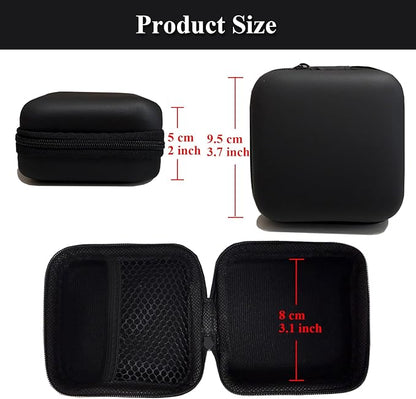 Charger Case,Mini Cable Organizer Cases,Pouch Case Bag,Small Charger Organizer,Waterproof Travel Storage Carrying Bag for USB Drives,Power Adapter,Earphones,Cords etc,Square,Black