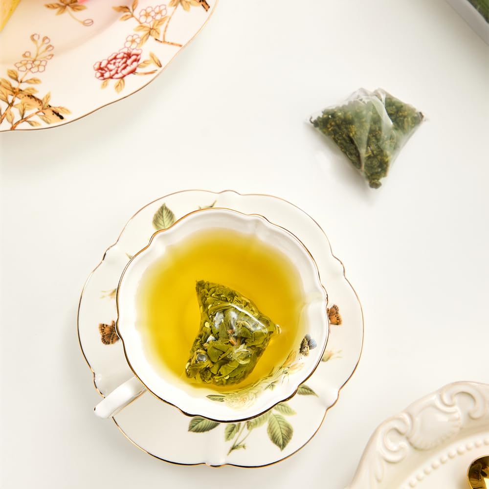 Xiejinji Premium Oolong Tea, Taiwan Dongding Oolong TeaBags, 3.2g x 50 Count, High Mountain Tea, No Sugar & No Additives, Low-Caffeine