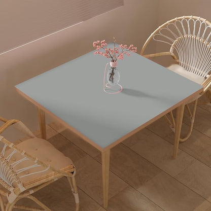 Leather Table Cover,1.8mm Thick,40x40 Inch Table Protector,Table Protector for Dining Room Table,Dining Table Cover,Table Cover Protector.(Gray+Gray,40x40)