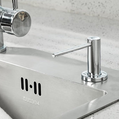 Soap Dispenser for Kitchen Sink Polished Chrome GAPPO Stainless Steel Countertop Pump Hand Lotion Built in Bottlend Lotion Built in Bottle