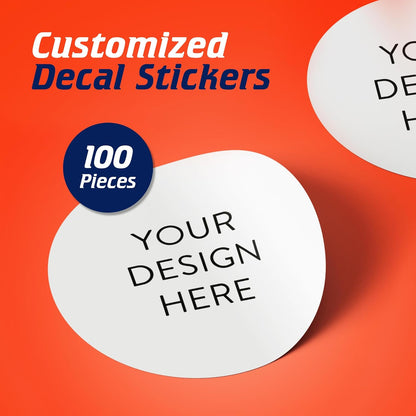 5-1000 Custom Vinyl Stickers - Upload Your own Image, Text, Design, Logo - Personalized Logo Labels for Handmade, Packaging, Bottle, Jars, Candle, Brand Stickers (White, 1x1)