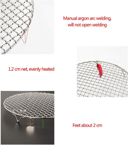 Versatile Round 304 Stainless Steel Cooling Rack Baking,Heat Resistant Rust Proof Sturdy Durable Dia 7.9"