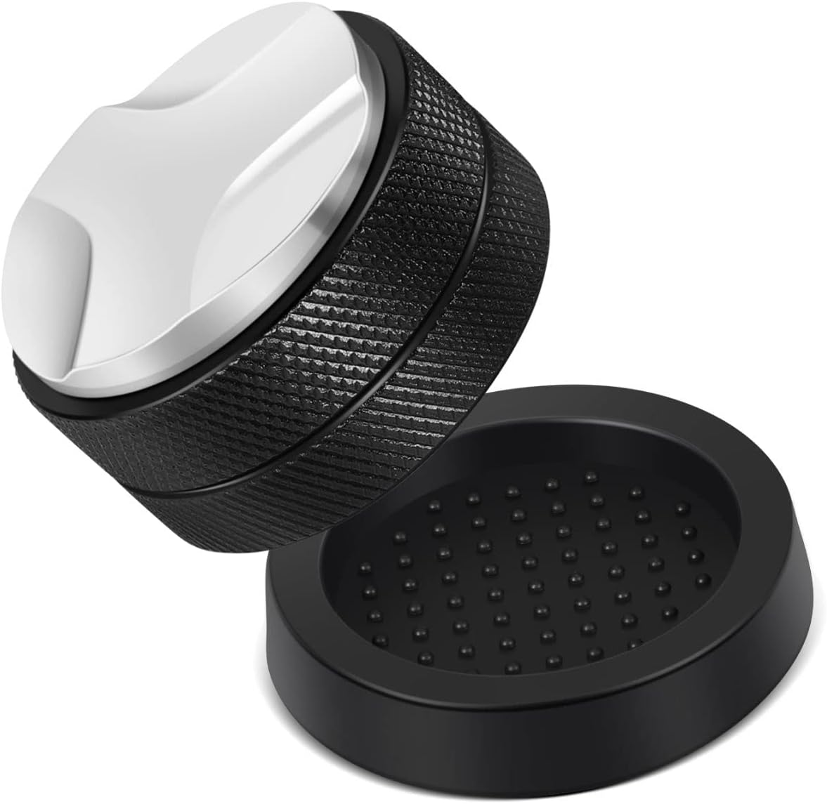 Flexzion Espresso Distribution Tool 51mm Coffee Leveler, Adjustable Depth and Universally Compatible Espresso Leveler for 51mm Portafilters and