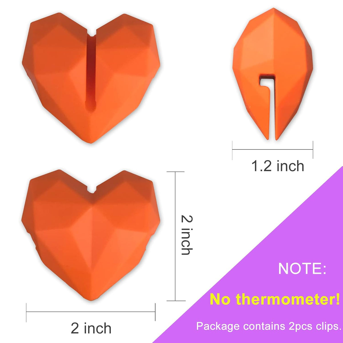 2Pcs Silicone Non-Scratch Pot Clip, Candy Thermometer Pot Clip for Candy Making, Hand-Free Holder to Measure Temperature of Candy, Oil, Milk