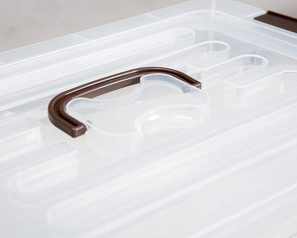 8 Packs Clear Plastic Storage Bins with Lids/Handle, 7 Quart Storage Latch Organize Boxs, Stackable Storage Containers for Organizing