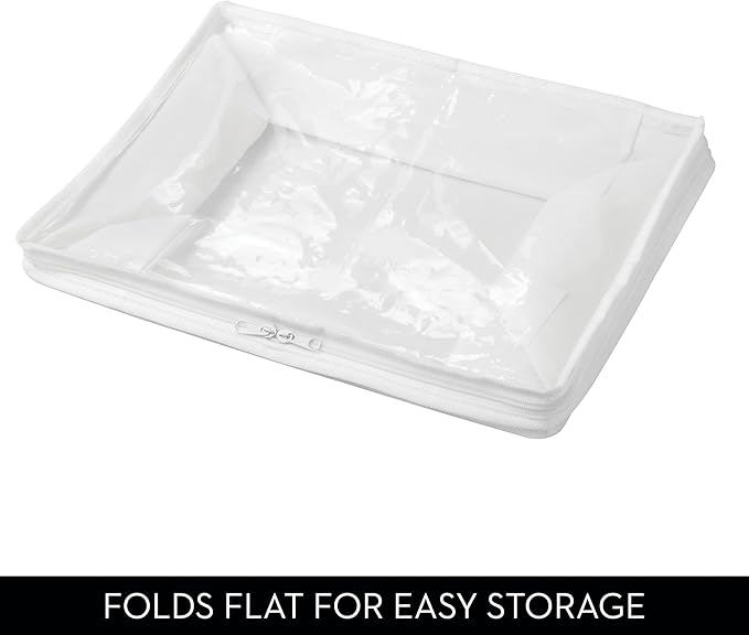 iDesign Fabric Storage Bags with Zipper, Medium, Set of 2, 16" x 12" x 8"