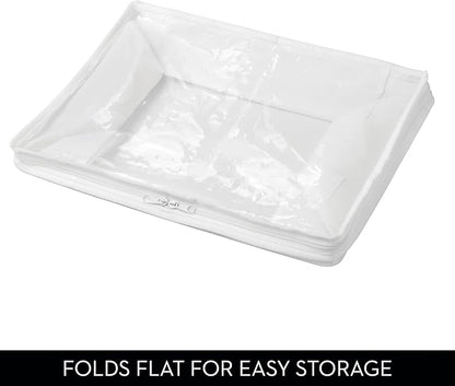iDesign Fabric Storage Bags with Zipper, Medium, Set of 2, 16" x 12" x 8"