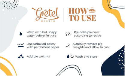 Glass Pie Weights for Baking Crust - Non-Porous, BPA and Dust Free Borosilicate Glass Pie Crust Weights - Heat, Freezer, and Food Safe - Storage Bag Included (2.5 LB)