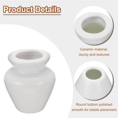 HARFINGTON Ceramic Chasen Stand 73mm Matcha Whisk Holder Teas Set Whisks Stand Traditional Matcha Tea Chasen Holder Tea Set Accessories for Tea Tasting, Matte White
