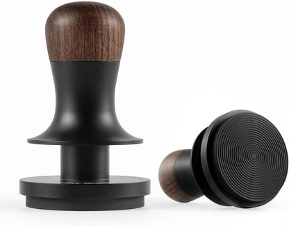MHW-3BOMBER 51mm Espresso Coffee Tamper with Three Spring Loaded Calibrated Espresso Tamper 30lbs Espresso Hand Tamper with Sound Feedback Titanium Coating Black T6178T-OS