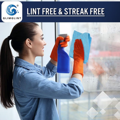 GLIMGLINT Microfiber Cleaning Cloth, 150 Pack Towels for Cars 14 X12 Inch