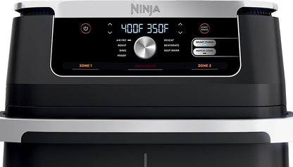 Ninja Foodi 11 Quart 7-in-1 MegaZone XL FlexBasket Air Fryer, Basket Divider for Full Meals, Air Fry, Roast, Grey (Renewed)